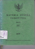 Materia Medika Indonesia Jilid III