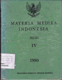 Materia Medika Indonesia Jilid VI